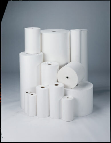 Stacks of filter paper of different sizes